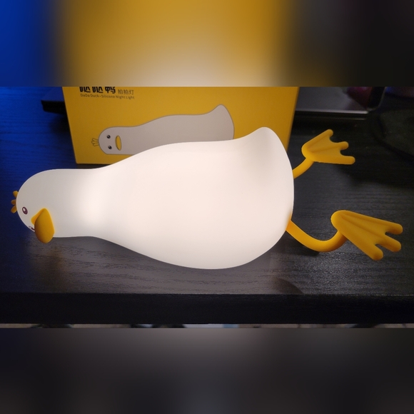 Lying Flat Duck Night Light. Phone Holder. - Picture 5 of 9